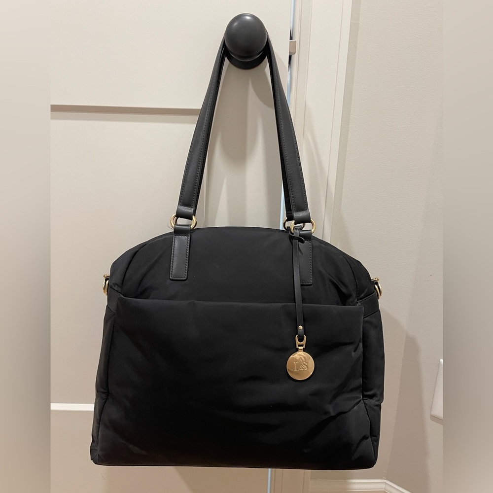 Lo & Sons O.G. Laptop Work Travel Bag Weekender Tote Purse in Black Nylon